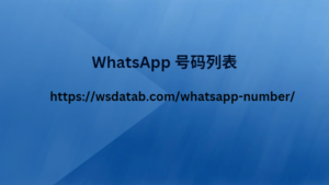 WhatsApp 号码列表