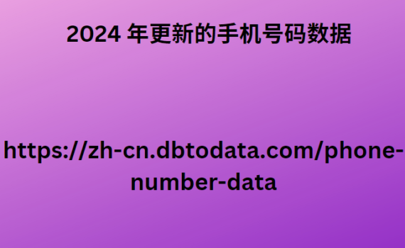 2024 年更新的手机号码数据